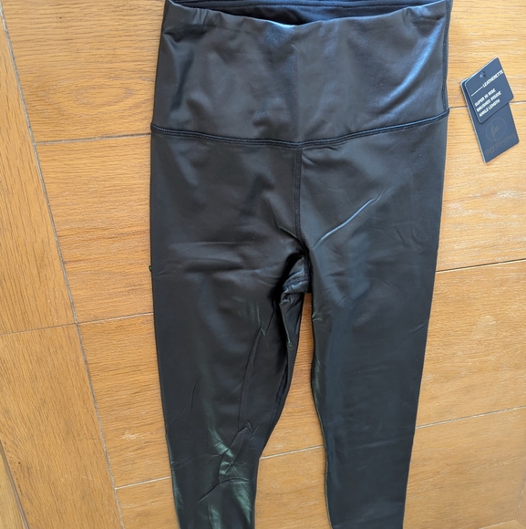 90 Degree By Reflex Pants - New. 90 Degree Black Casual High Rise Brushed Inside Ankle LengthLeatherette M.